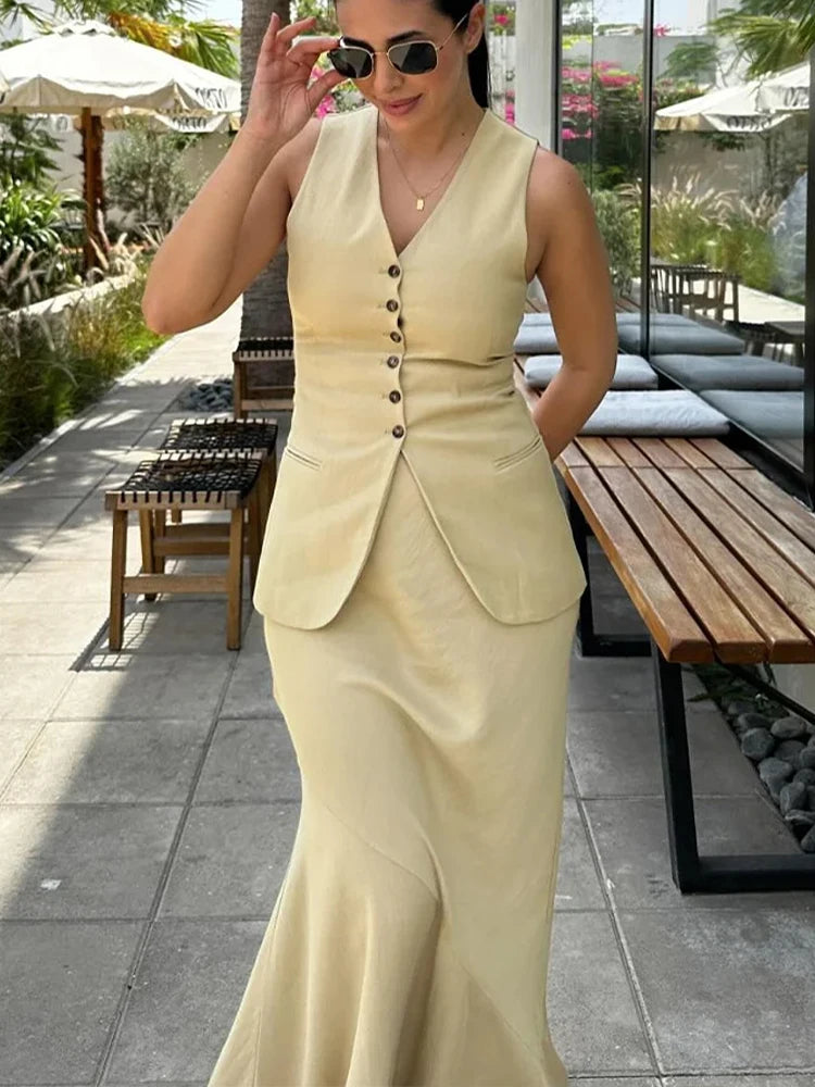 CitySeta Tailored Two-Piece Set – Polished Ease for Busy Days